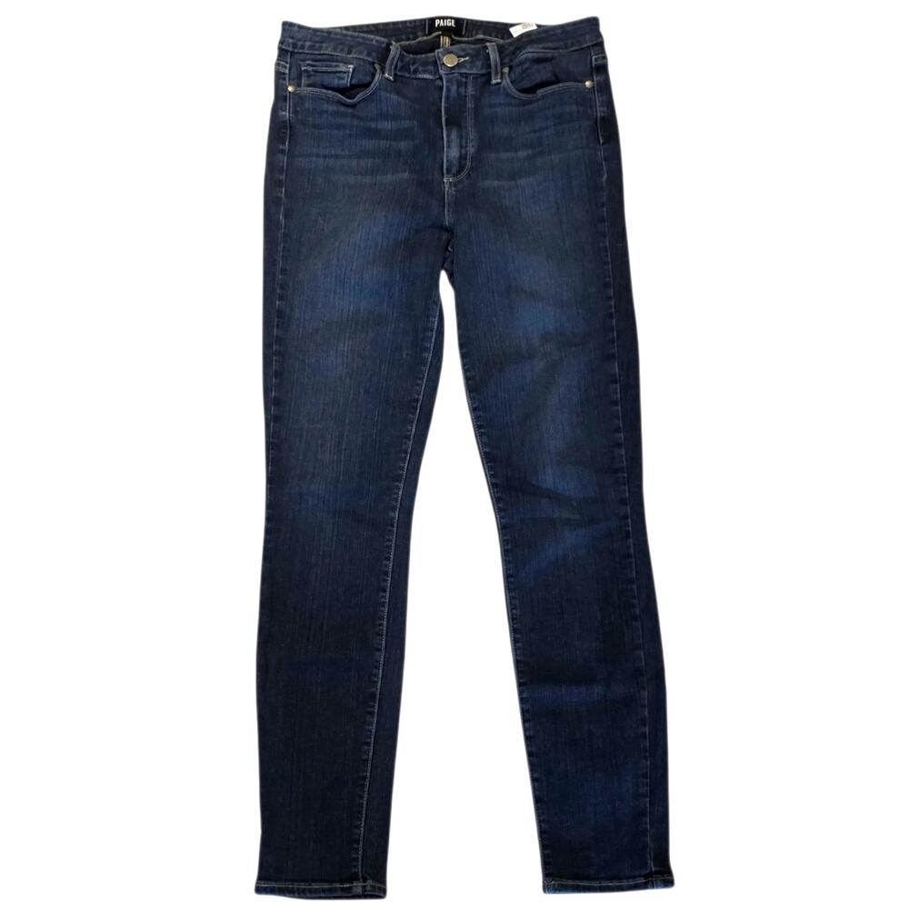 PAIGE Hoxton High Rise Skinny Ankle Jeans 31 Charing Dark Wash USA